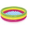 BESTWAY PISCINA SUMMER 3 ANELLI COLOR CON FONDO GONFIABILE 102X25 CM