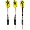 SHINEOFI 3 Pezzi Freccette in Metallo 22g, Freccette Punta Ago, Gialle, in Alluminio Placcato Nichel, Impugnatura Confortevole, per Adulti e Principianti, Allenamento al Bersaglio e Sport