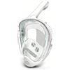 PETSOLA Maschera Subacquea Integrale Snorkeling Maschera Viso Intero Occhiali Immersione Boccaglio a Secco Lenti PC Trasparenti Silicone Morbido Design, Bianco, XL