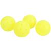 Generic Pallone da Esterno a 40 Buche Ad Alta visibilità con Secchio Portaoggetti per Giocatori di Tutti i Livelli 74 Mm 4 Pezzi (Yellow)