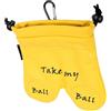 PUSOKEI Custodia Impermeabile per Palline da Club |Borsa a Forma di Pantaloni in Pelle PU per Palline da Golf e Tee