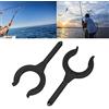 AKLOSIPY Staffa Porta Canna da Pesca con Blocco Remo per Barca, Accessori per Gommoni Marini per Zattera per Yacht, Canoa, Kayak (BLACK)