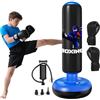 Qoosea Sacco da Boxe per Bambini, 160 cm Stabile Pungiball Bambini Gonfiabile con Guantoni da Boxe, per Pratica di Taekwondo Karate MMA, Sacchi da Boxe Gonfiabile per 3-12 Ragazzi Ragazze