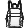 YOSADIER Zaino Trasparente in Pvc Nero, Semplice e Pratico Tocco Delicato, Zaino Portatile per Viaggi e Uso Scolastico, per Concerti e Stadi