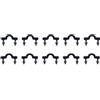 PERSELOSO Set Occhiello di Ancoraggio per Kayak in Nylon Nero 50 Pezzi | Viti e Dadi Inclusi, Accessori per Kayak, Leggero e Facile da Trasportare