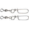 Pongnas Girelle da Pesca con Cuscinetto in Acciaio Inossidabile da 2 Pezzi con Chiusura a Scatto a Connessione Rapida - 360° - Rotazione per Pesca con Esca in Acqua Dolce e Salata - 14x85 Mm -