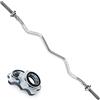 FLOBALIT Bilanciere CURL 120cm diametro Ø 1 25mm Super EZ Ciusura a vite Spin-lock Carico Massimo 135kg Zigrinato