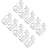QUXVUIS Set di Ganci per Tende di Facile utilizzo con, Bianco, 10 Pezzi