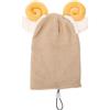 SAFIGLE Copertura Casco da Sci in Filato di Lana Khaki, Decorazione Cartoon Originale, Mantiene Caldo e Si Adatta alla Maggior Parte dei Caschi, per Vacanze Invernali e Sci