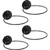 HOUDERCO Rastrelliera per Palloni da Parete 4 Pezzi in Ferro Nera | Softball e Ball, Design Salvaspazio, Uso in Esposizione e Shopping Malls