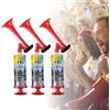 PcvGef 3 pezzi Air Horn, tromba di segnale per gli appassionati di calcio ed eventi sportivi, clacson rumoroso per feste e sicurezza marittima, pressione d'aria portatile