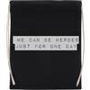 Jinbetee Noi Potere Essere eroi Borsa Da Palestra Nera Borsa Sportiva Con Coulisse Riutilizzabile In Cotone Black Gym Bag Cotton Reusable Drawstring Sport Bag