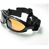 ALPLAND Lunettes De Sport Montagne Glacier Lunettes de sport ski Kitesurf Cyclisme avec bande et sangle interchangeable - en verre avec contraste améliorée. Softbag