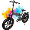 TODIMART Bicicletta Elettrica 48V13AH 250W Pieghevole Fat Tire 20x4.0, Nero
