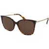 Max Mara MM202 56J | Occhiali da Sole Graduati o Non Graduati | Prova Online | Plastica | Quadrati | Marrone, Havana | Adrialenti