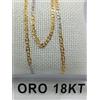 Collana in oro giallo 750 18 carati e bianco cm 50,5 pesa grammi 3,50 uomo +235