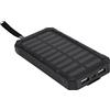 Ejoyous Solar Power Bank, 20000 MAh Portatile 2 Uscite Porte USB Ricarica Rapida Solare, Wireless Power Bank Ricarica Rapida Caricabatterie per Cellulare con Torcia per Campeggio, Escursionismo, Viaggi(Nero)