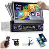 Hikity 1 Din Autoradio con 7" IPS Manuale Retrattile Touchscreen