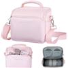 K&F CONCEPT Borsa per fotocamera, piccola borsa a tracolla singola Crossbody Custodia con cinghia regolabile compatte Borse per macchina fotografia DSLR/SLR/Mirrorless-Rosa