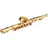 Jwthee Spilla per flauto, spilla per strumenti musicali Mini spilla a forma di strumento musicale Mini flauto modello di flauto in miniatura con custodia foderata in velluto rosso, Placcato oro, placcato in