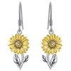 GAUEIOUR Orecchini pendenti a forma di girasole, orecchini in bronzo alla moda a forma di girasole, eleganti orecchini da donna, gioielli alla moda, simbolo di passione, calore, sole e positivo