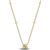 PANDORA Collana con ciondolo ape in oro 14 carati con zirconi cubici e cristallo giallo, catenina da donna con motivo api e dettagli a nido d'ape, lunghezza: 45 cm, 364560C01-45