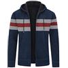 YOUTHUP Cardigan da Uomo Maglione in Lana Slim Fit Modello Maglia Casual Felpa Ispessita Lavoro Caldo, Blu Navy 8750, XXL