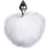 Easytoys Fetish Collection Plug Anale con Coda di Coniglio, Argento - 96 gr