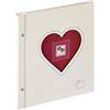 walther design Album Fotografico Bianco 30 x 33 cm Libro Vite Album con goffratura Sinfonia Flat Books SBL-211-W