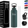 HoneyHolly Borraccia Termica Bambini 500ML, Senza BPA, Bottiglia Termica, Acciaio Inossidabile 18/8, Borraccia Con Cannuccia, A Prova Di Perdite, Borracce Per Scuola, Sport, Ufficio