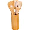 Kesper 81102 Set di Utensili da Cucina, Pezzi, Rotondo, bambù, Marrone, 11 x 18 x 11 cm, 5 unità