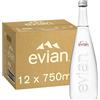 Danone ACQUA EVIAN Naturale 75 cl. Vetro - Pacchi da 12 bottiglie