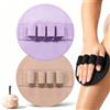 Gienslru Guanto esfoliante delicato per il bagno, spazzola in gomma morbida per doccia, spazzola in silicone con fascia per dita (ideale per la schiena) adatta a tutti i tipi di pelle (Purple+Pink)
