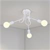 Riserva Lampadario Retrò Industriale E27, 3 Luci, Bianca