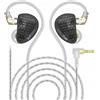 KZ Auricolari in-ear KZ senza microfono 20Hz-40kHz 18ohm 114dB 3.5mm cavo 1.25m Argento Nero [AS16 PRO]