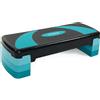 TREXO Aerobic Step 78 x 30 cm per Esercizi Cardio e Allenamento Fitness Altezza Regolabile 10-20 cm Resistente in Polipropilene e TPR Step da Aerobica di Alta Qualità Blu
