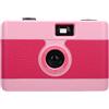 Fabater Fotocamera a Pellicola da 35 Mm, Fotocamera a Pellicola Vintage Riutilizzabile con Flash Incorporato, Messa a Fuoco Manuale, Supporta Sia Bianco e Nero Che a Colori (PINK)