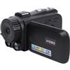Fabater Videocamera, Registratore per Fotocamera Digitale HD 1080P 24MP con Display LCD da 3,0 Pollici con Rotazione di 270 Gradi e Zoom Digitale 18X, Videoregistratore per Vlog (BLACK)