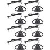 Andoer Auricolare a Forma di D Gancio per Auricolare su un Lato da 3,5 Mm ABS Driver da 23 Mm Cavo 105 Cm Audio Mono Trasparente Design Pieghevole per Guida Turistic (8 pezzi)