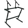 QUIK LOK - Z/726 Supporto a Z per tastiere a doppio livello, larghezza 86 cm, altezza regolabile, espandibile in workstation, struttura in acciaio