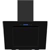 Exquisit Cappa aspirante KFD 807 - 2L, colore nero, con aria di scarico, capacità di ricircolo, 3 livelli di potenza, pulsanti, illuminazione a LED