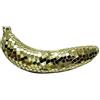 harayaa Decorazione a forma di banana in vetro riflettente, decorazione a forma di banana per mobiletto, Oro