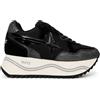 W6YZ - JUST SAY WIZZ W6YZ Deva W Sneakers Donna in Suede e Nylon Glitter Black
