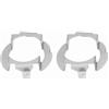 Keenso 2pcs Adattatore per lampadina LED Supporti di base H7 Lampadina adattatore faro in alluminio argento