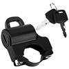 Aramox Lucchetto per casco moto, manubrio 22 mm Lucchetto di sicurezza per casco moto universale con 2 chiavi(Black)