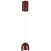 V-TAC VT-7794 Lampadario LED 8.5W a sospensione forma cilindro bombato colore marrone rame 10cm regolabile 3000K - 7997