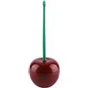ViaGasaFamido Set Scopino WC Portascopino Bagno Design Ciliegia Rosso Scuro ABS PP 38 3x14 cm Setole Morbide Flessibili Contenitore Plastica Incorporato Supporto