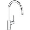 Grohe Rubinetto da cucina con doccetta a collo di cigno Start Clova Quickfix argento cromato lucido GROHE