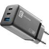 Cellularline | Caricabatterie da Rete Multipower Micro | Super Fast Charger 65W con 3 Porte USB-C - Dotato di Tecnologia Gan - Compatibile con Smartphone, iPhone, Tablet, iPad, Laptop e MacBook