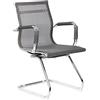 Dmora - Sedia da Ufficio Maitland, Seduta Sala da Attesa per Ufficio con braccioli, Seduta ergonomica da Attesa, Cm 62x54h89, Grigio